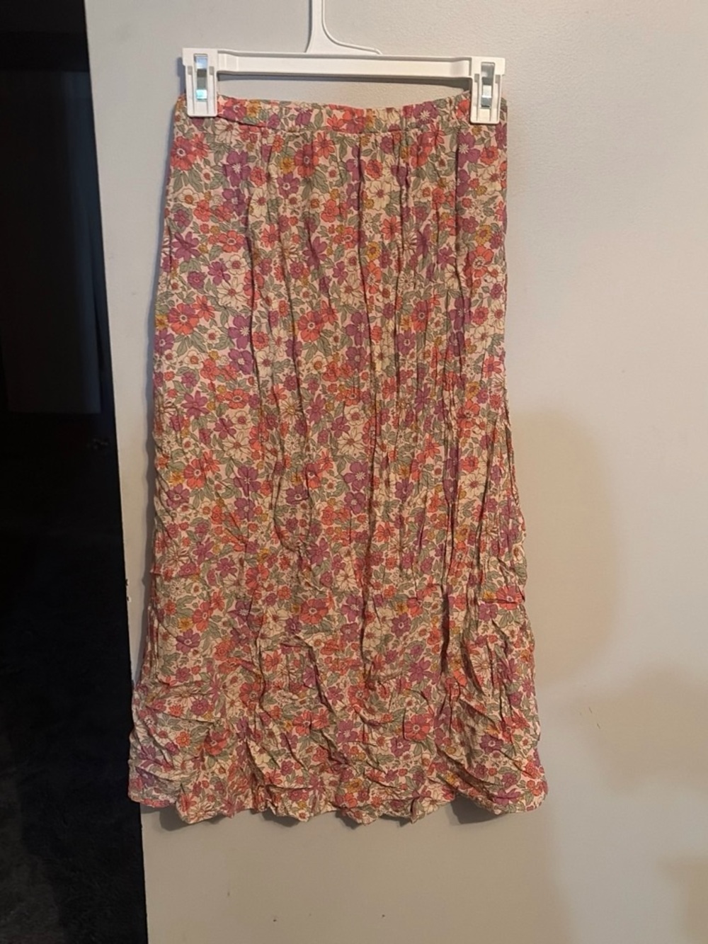 Rewind Floral Maxi Skirt in Pink, Cream and Green
